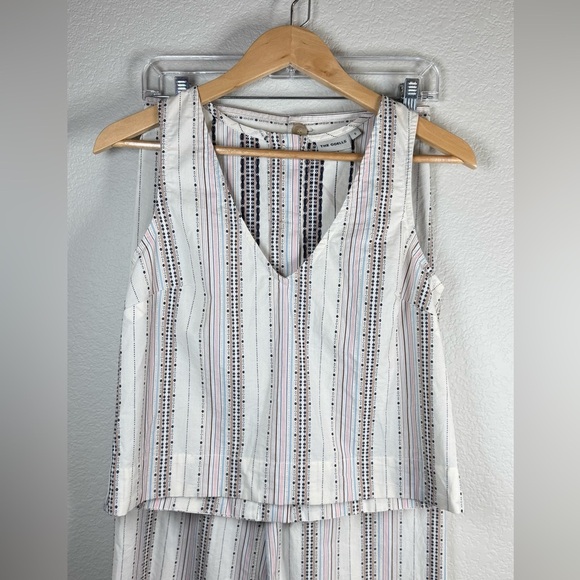 Anthropologie The Odells Multicolor Striped Pants and Cropped Top Set Small - Picture 4 of 14